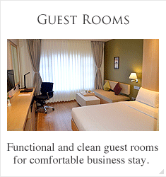 Functional guest rooms for both business & long-term stay
